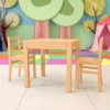 Flash Furniture Kids Natural Solid Wood Table And Chair Set For Classroom, Playroom, Kitchen -Child Home Decoration Store GUEST 00b3d973 99e4 4328 a16a f5617c569b8b