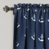52"x63" Anchor Room Darkening Window Curtain Panels Navy - Lush Décor -Child Home Decoration Store GUEST 0265ea98 f4b2 4a1a a904 3f014b3b107f