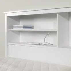 Twin Vito Bookcase Headboard Pure White - South Shore -Child Home Decoration Store GUEST 078d809e ee9f 4084 9387 2281a6cc24cb