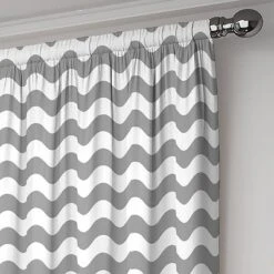 Wavy Chevron Room Darkening Curtain Panel - Eclipse My Scene
