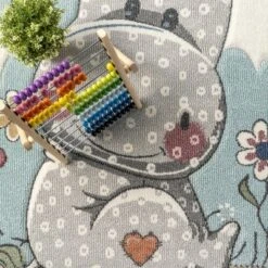 NuLOOM Edine Whimsical Hippo Kids Area Rug -Child Home Decoration Store GUEST 08c6fa15 17cb 47e0 8b57 298c40b62964