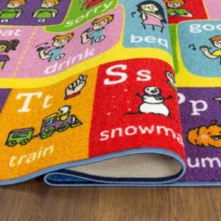 KC CUBS Boy & Girl Kids ABC Alphabet ASL Sign Language Educational Learning & Fun Game Play Area Nursery Bedroom Classroom Rug Carpet -Child Home Decoration Store GUEST 09cf3567 9666 40e2 aeb6 7f8e52f80d49