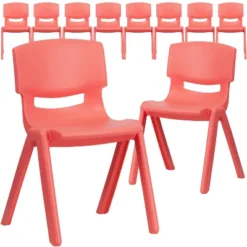Flash Furniture 10 Pack Plastic Stackable School Chair With 13.25" Seat Height -Child Home Decoration Store GUEST 09f71d7c a713 4233 966c f9868a1aaa40