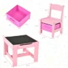 Costway 3 In 1 Kids Wood Table Chairs Set W/ Storage Box Blackboard Drawing Pink 1 Costway 3 In 1 Kids Wood Table Chairs Set W/ Storage Box Blackboard Drawing Pink -Child Home Decoration Store GUEST 0af89a31 70c5 4898 950f 4860013eb3fb 1