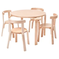ECR4Kids Bentwood Table And Curved Back Chair Set, Kids Wood Furniture -Child Home Decoration Store GUEST 0c7217e1 b97f 4ec8 8670 8db3531a0512