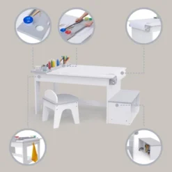 Fantasy Fields - Little Artist Monet Play Art Table Kids Furniture - White/Gray 16 Fantasy Fields - Little Artist Monet Play Art Table Kids Furniture - White/Gray -Child Home Decoration Store GUEST 0d0e78db 6714 45b4 98cd f1333aed8b01