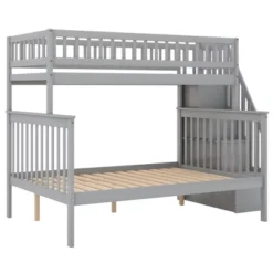 Twin Over Full Stairway Bunk Bed With Storage-ModernLuxe -Child Home Decoration Store GUEST 0e34097d 1b8c 41c3 92a8 37dba37d8814
