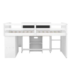 Wood Loft Bed With Slide, Cabinets, Blackboard, Desk And Chair-ModernLuxe 20 Wood Loft Bed With Slide, Cabinets, Blackboard, Desk And Chair-ModernLuxe -Child Home Decoration Store GUEST 0ea93059 ac5f 4361 9c11 7a13352724bc