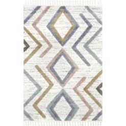 Lillie Abstract Diamond Kids Tassel Area Rug 19 Lillie Abstract Diamond Kids Tassel Area Rug -Child Home Decoration Store GUEST 0ebf0553 60cd 4f2e afee be55e4493e37