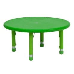 Flash Furniture 33" Round Plastic Height Adjustable Activity Table -Child Home Decoration Store GUEST 10cca98e 8a74 4a19 8c9c 49c3b90abe91