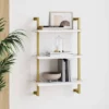 Theo Floating Shelf Gold/White - Nathan James -Child Home Decoration Store GUEST 110eec16 0828 4e37 a1b2 50b460b4719c
