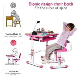 Costway Children Desk Chair Set Adjustable Study Table Drawer Winged Backrest Chair 17 Costway Children Desk Chair Set Adjustable Study Table Drawer Winged Backrest Chair -Child Home Decoration Store GUEST 11270985 9478 466c a92b 8f29ffc2dab3