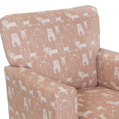 Tonai Animal Print Kids' Rocking Chair Pink - HOMES: Inside + Out 7 Tonai Animal Print Kids' Rocking Chair Pink - HOMES: Inside + Out - Image 5