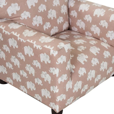 Nuea Elephant Print Kids' Chair Pink - HOMES: Inside + Out 7 Nuea Elephant Print Kids' Chair Pink - HOMES: Inside + Out - Image 5