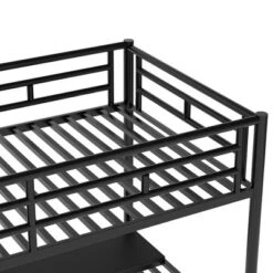 Metal Twin Size Loft Bed With Desk, Black - ModernLuxe 21 Metal Twin Size Loft Bed With Desk, Black - ModernLuxe -Child Home Decoration Store GUEST 12ab2b6d ed9c 4232 ab77 9d5f0c0b3449