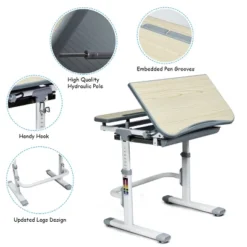 Costway Children Desk Chair Set Adjustable Study Table Drawer -Child Home Decoration Store GUEST 14db4a73 5170 41d2 b585 041cfd85daf7