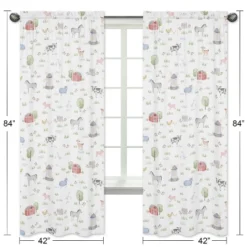 2pc Animal Print Sweet Jojo Designs On The Farm Window Panel - Sweet Jojo Designs -Child Home Decoration Store GUEST 14e7036d 3efa 49ff 8527 07fc09f779d7