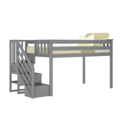 Max & Lily Twin Low Loft Bed With Staircase 16 Max & Lily Twin Low Loft Bed With Staircase -Child Home Decoration Store GUEST 19977f70 eac9 4d72 a13c d7fff84fb773