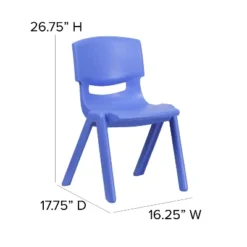 Flash Furniture 4 Pack Blue Plastic Stackable School Chair With 15.5'' Seat Height -Child Home Decoration Store GUEST 22273ccc dc2f 4268 934d 92145e353b98