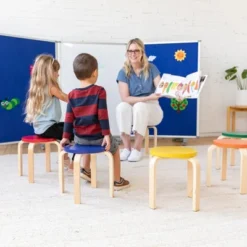 ECR4Kids Bentwood Stacking Stools For Kids, Playroom/Daycare Flexible Seating, 12" Height, 6-Piece -Child Home Decoration Store GUEST 22f35095 40bd 4ceb abf5 e893afb69b68