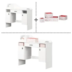Tiara Makeup Desk Pure White - South Shore -Child Home Decoration Store GUEST 249ae5a3 678d 4797 9b87 e6d76cd63852