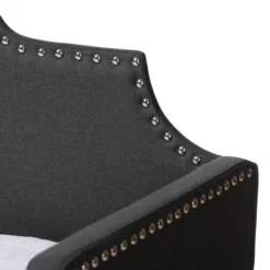 Twin Ally Fabric Upholstered Sofa Daybed With Roll Out Trundle Guest Bed Dark Gray - Baxton Studio -Child Home Decoration Store GUEST 25063da4 dc9e 4ef9 9e8c 0076f9d6c298