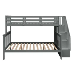 Twin-Over-Full Bunk Bed With Storage Stairs And Guard Rail - ModernLuxe -Child Home Decoration Store GUEST 26f2b195 1d70 4ae6 95f0 5e2c89e56094