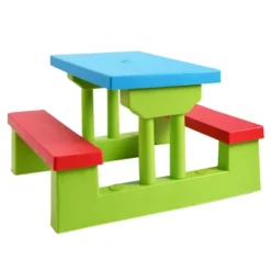 Costway 4 Seat Kids Picnic Table W/Umbrella Garden Yard Folding Children Bench Outdoor -Child Home Decoration Store GUEST 2aa959b0 b628 474b a9b5 752de60947a8