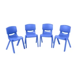 ECR4Kids Plastic School Stack Chair For Indoors And Outdoors, 14in Seat Height, 4-Pack -Child Home Decoration Store GUEST 2bb732e6 8114 4c66 aae1 1f09f96b56ea