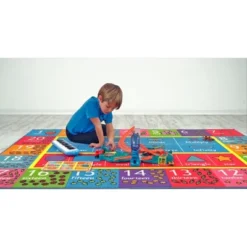 KC CUBS Boy & Girl Kids Math Symbols, Numbers & Shapes Educational Learning & Fun Game Play Area Nursery Bedroom Classroom Rug Carpet -Child Home Decoration Store GUEST 2bc2d646 0fe5 4b38 96fa 922888fe2b3f