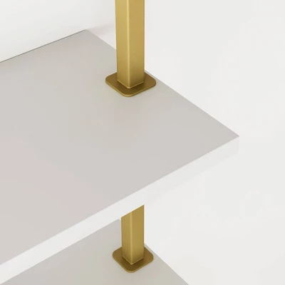 Theo Floating Shelf Gold/White - Nathan James 6 Theo Floating Shelf Gold/White - Nathan James - Image 4