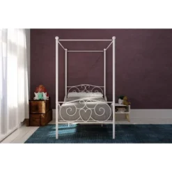 Twin Clara Metal Bed White - Room & Joy -Child Home Decoration Store GUEST 31579a5f 1205 45b6 9fed 0d2cdab50fdc
