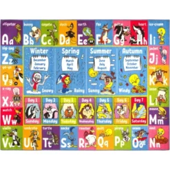 KC CUBS | Looney Tunes Boy & Girl Kids ABC Alphabet, Seasons, Months & Days Educational Learning & Play Nursery Classroom Rug Carpet -Child Home Decoration Store GUEST 32f2dbce a6a6 4882 817c 8acb5eec2e63