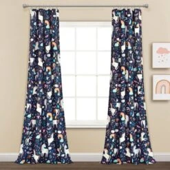 84"x52" Set Of 2 Unicorn Heart Window Curtain Panels - Lush Décor -Child Home Decoration Store GUEST 330acdd4 7479 4f9f a662 5e8a8bdbc320