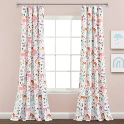 84"x52" Set Of 2 Unicorn Heart Window Curtain Panels - Lush Décor -Child Home Decoration Store GUEST 340f3724 ea15 4249 8604 edf344482ae7