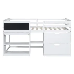 Twin Size Low Loft Bed With Rolling Desk, Shelves And Drawers - ModernLuxe 16 Twin Size Low Loft Bed With Rolling Desk, Shelves And Drawers - ModernLuxe -Child Home Decoration Store GUEST 35501dde 252e 4b6e 9dc0 67e0d773d78a