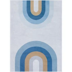 Well Woven Twi Rainbow Apollo Kids Collection Blue Area Rug -Child Home Decoration Store GUEST 3679e6df 3440 467f a8f9 eba1e049ca70