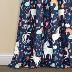 84"x52" Set Of 2 Unicorn Heart Window Curtain Panels - Lush Décor -Child Home Decoration Store GUEST 382cb9a2 d17d 4946 a194 c5cfcec38629