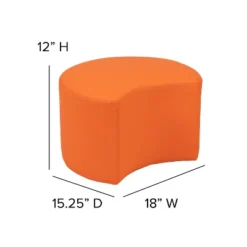 Flash Furniture Soft Seating Flexible Moon For Classrooms And Daycares - 12" Seat Height -Child Home Decoration Store GUEST 3be127a9 4327 45e1 853c b23f241012b4