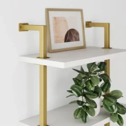 Theo Floating Shelf Gold/White - Nathan James 9 Theo Floating Shelf Gold/White - Nathan James -Child Home Decoration Store GUEST 3c55db61 c6f4 4fb2 bf58 1b9208e7c57c