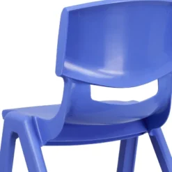 Flash Furniture 4 Pack Blue Plastic Stackable School Chair With 15.5'' Seat Height -Child Home Decoration Store GUEST 3e609fc9 fa31 47c8 acbf bb16bf6594d2