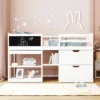 Twin Size Low Loft Bed With Rolling Desk, Shelves And Drawers - ModernLuxe -Child Home Decoration Store GUEST 4135bd79 4995 4b08 930e 72a2292cebd7