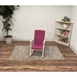 Kids' Rocking Chair With Fully Upholstered And Seat Back Pink - Gift Mark -Child Home Decoration Store GUEST 423cffca 09bd 4be7 a74c db6d4edbada9