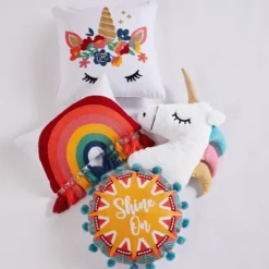 Monique Embroidered Unicorn Pillow - Homthreads -Child Home Decoration Store GUEST 431827bb faae 49cf 99f0 16231a722f01
