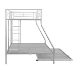 Twin Over Full Steel Bunk Bed With Twin Size Trundle Bed And Two-Side Ladders-ModernLuxe -Child Home Decoration Store GUEST 43592fe0 0454 442f 959b 80f68e6cd612