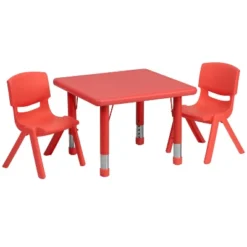 Emma And Oliver 24" Square Plastic Height Adjustable Activity Table Set With 2 Chairs 23 Emma And Oliver 24" Square Plastic Height Adjustable Activity Table Set With 2 Chairs -Child Home Decoration Store GUEST 44190d74 5583 4b7c ba5b 8ebf787a975e