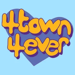 Men's Turning Red 4Town 4Eva Heart T-Shirt