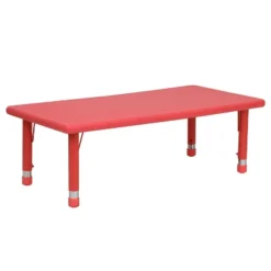 Flash Furniture 24"W X 48"L Rectangular Plastic Height Adjustable Activity Table -Child Home Decoration Store GUEST 468f72fa 4a31 4356 b450 2433e1ffd465