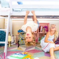 Max & Lily Twin Low Loft Bed With Slide 12 Max & Lily Twin Low Loft Bed With Slide -Child Home Decoration Store GUEST 4734ea1a 733b 4be2 8f30 c23ea276b7fd