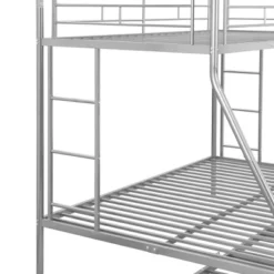 Twin Over Full Steel Bunk Bed With Twin Size Trundle Bed And Two-Side Ladders-ModernLuxe -Child Home Decoration Store GUEST 47da3d45 18c5 409f befc d139815e2e92